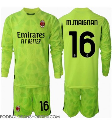AC Milan Mike Maignan #16 Målmand Tredjetrøje Børn 2024-25 Langærmet (+ Korte bukser)